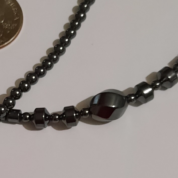 Hematite Necklace set of two, one with Green Aventurine - Picture 9 of 9